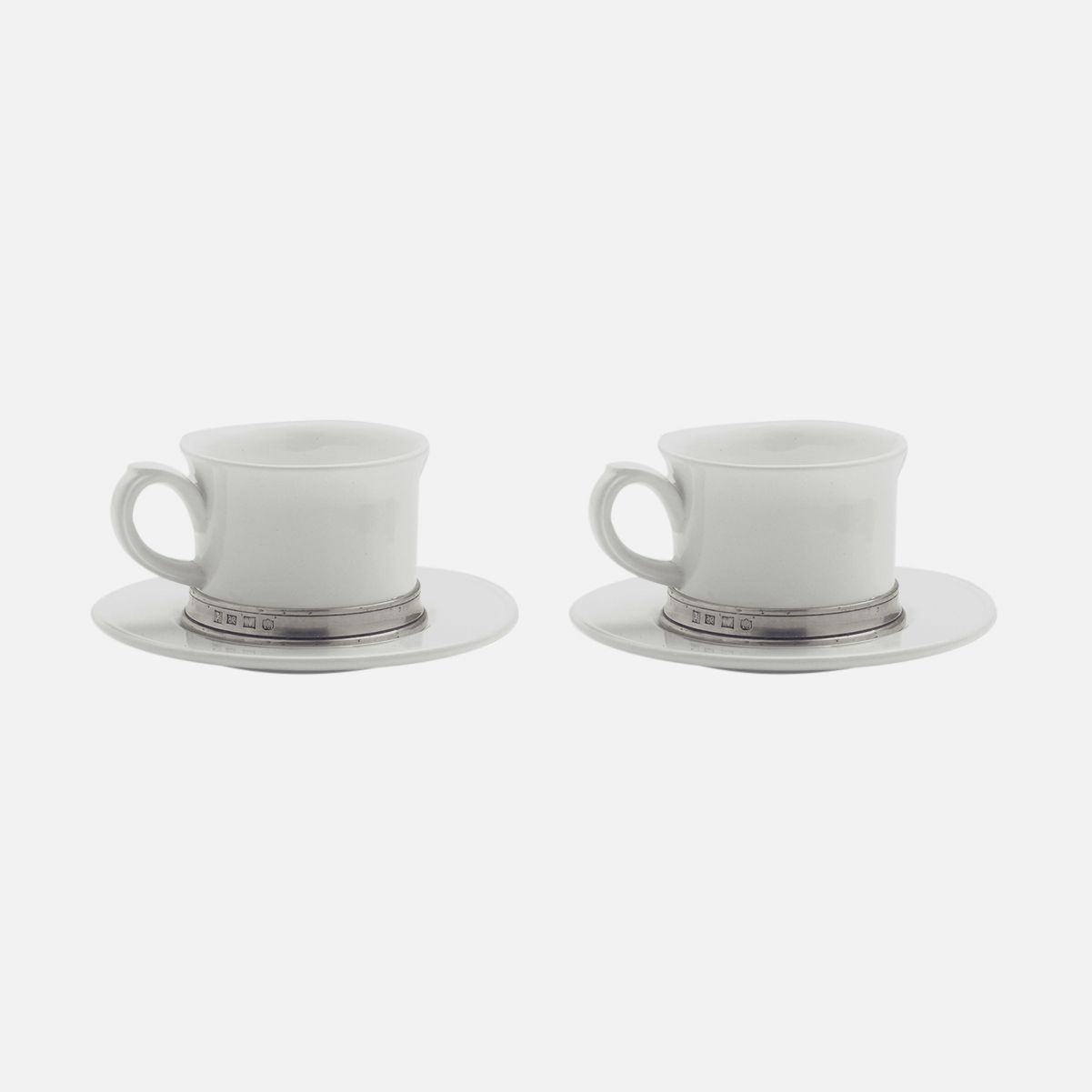 Match Pewter Convivio Tea Cup & Saucer - Thumbnail 2